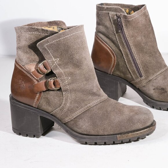 Fly London LORY Zip Up Ankle Boots P144048001 in Olive - 39 - Picture 1 of 7